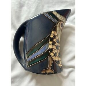 Mara Stoneware 32oz Curved Pitcher-Owl 9"W x 9.5"H Decor Or Kitchen Useable